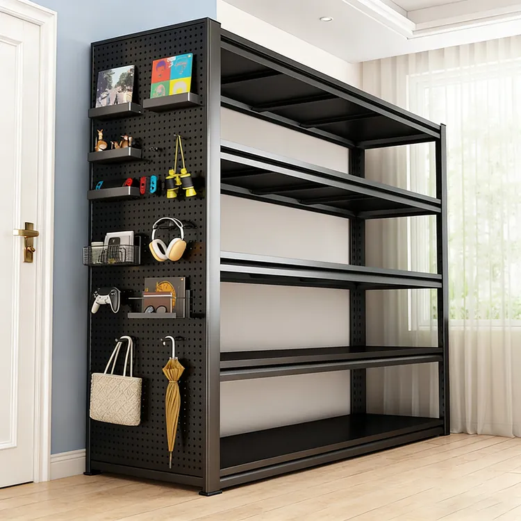 家用钢制收纳架多层落地阳台厨房收纳置物架杂物快递收纳整理架子