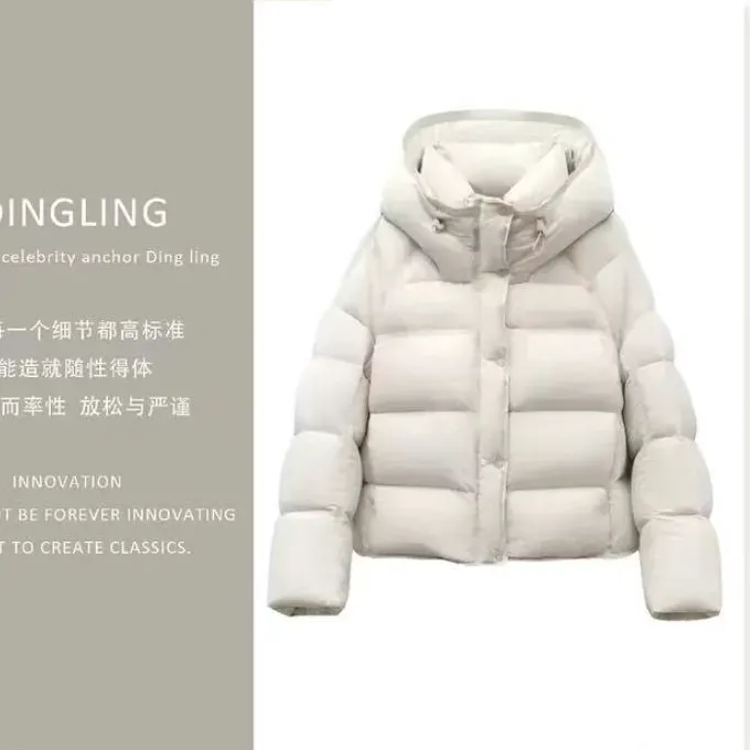【90白鹅绒】云朵泡芙时尚短款加厚潮流保暖连帽羽绒服极寒系列