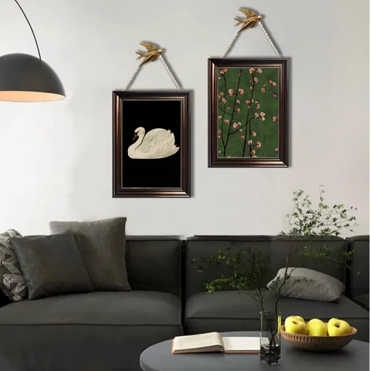 法式中古风玄关装饰画轻奢高级感走廊过道挂画客厅背景墙餐厅壁画