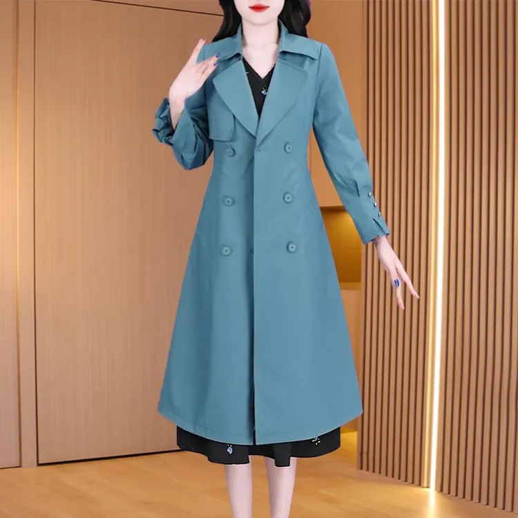 杭州意法高贵风衣外套女款2025新款春秋今年流行贵夫人中长款大衣