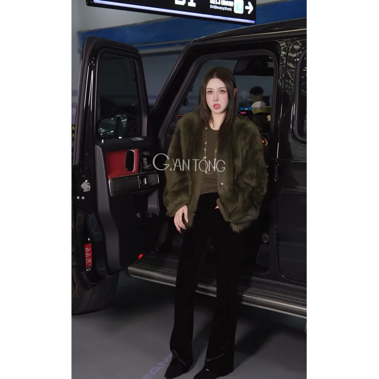 G. yantong/郭彦彤进口香榭丽羊毛外套高级贵妇气质WT1077