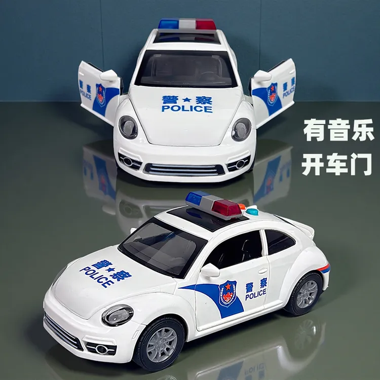 儿童玩具车音乐故事小汽车男孩惯性仿真轿车警车模型开门3岁到6岁