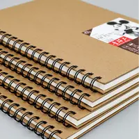 米奇牛皮封面16k线圈素描本30张-3本