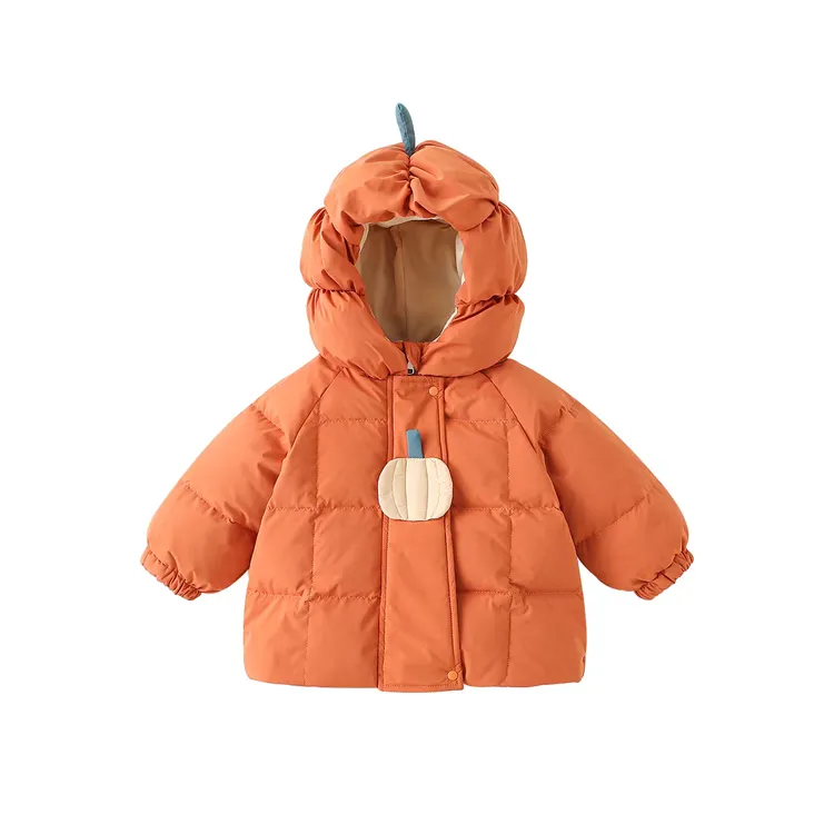 卡通风男女宝羽绒棉服冬款上衣连帽外出小月龄宝宝外套一周岁保暖