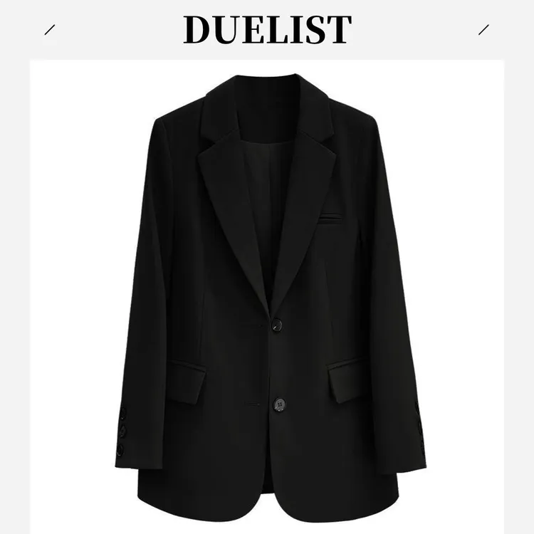 DUELIST高级感黑色西装外套女伦炸街时尚秋季新品显瘦百搭小西服