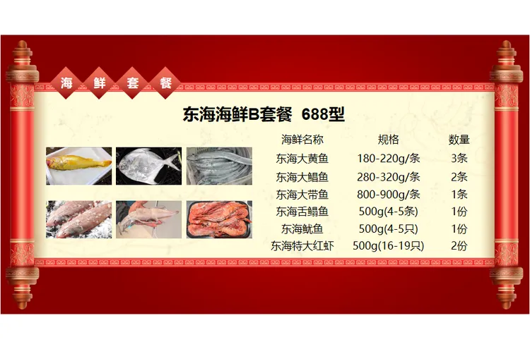 东海海鲜套餐大礼包B套餐新鲜生鲜顺丰京东快递黄鱼鲳鱼带鱼
