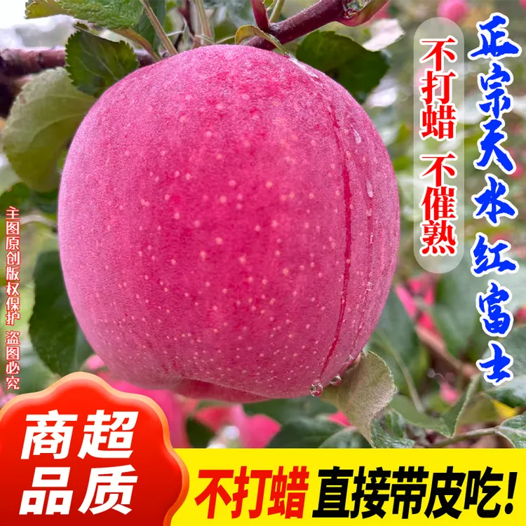【顺丰包邮】甘肃天水红富士苹果新鲜脆甜多汁冰糖心产地直发