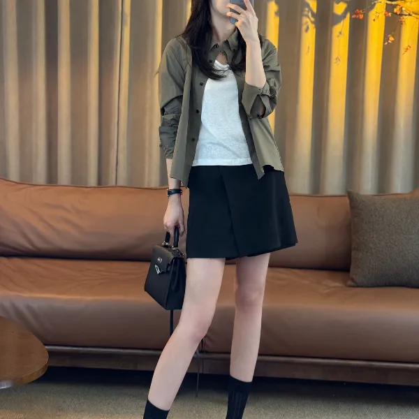 MOLANOOTD"有余"2025秋季新款全棉长袖衬衫女高级莫兰ML-G2508241