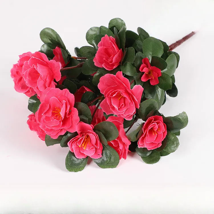 仿真杜鹃花假花装饰花坛园艺布置工程插地绢花箱商场楼盘景点造景