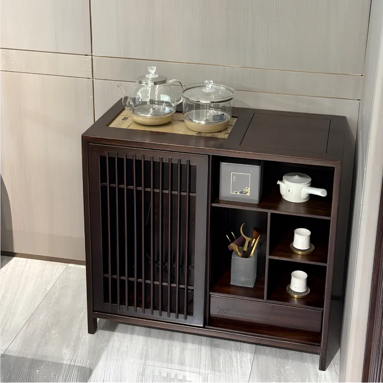 （久木源&茶水柜）新中式黑檀木茶水柜客厅餐厅茶室茶水柜茶吧机