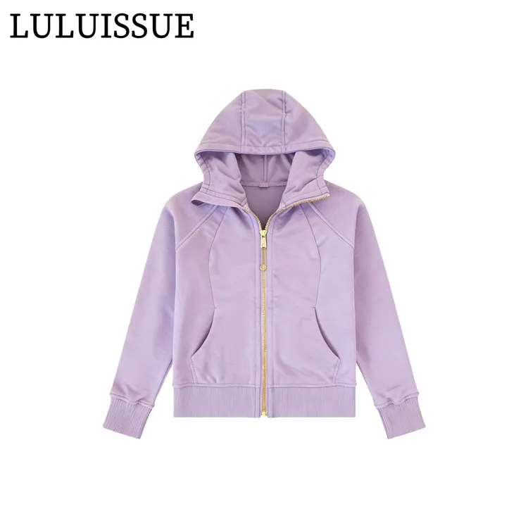 LULUISSUE新款运动时尚百搭连帽长袖短款外套女宽松显瘦上衣气质