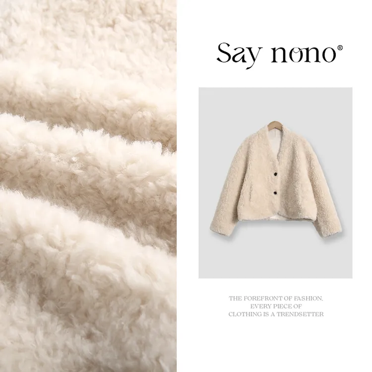 懒猫nono│Saynono 100羊毛单排扣V领大衣外套/MF9053