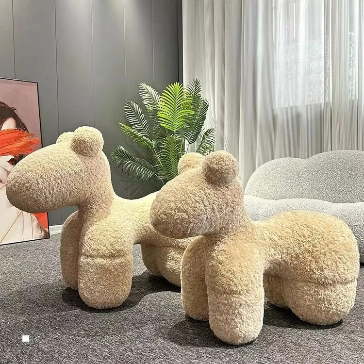 网红小马椅创意可爱简约家用卧室轻奢客厅凳儿童坐凳单人沙发椅