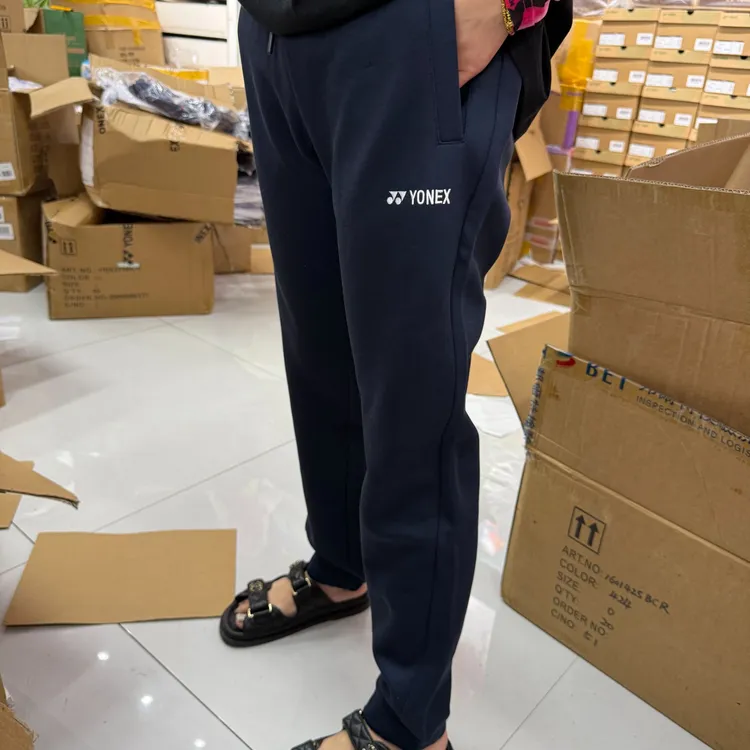 25年新品YONEX尤尼克斯羽毛球服休闲长裤下装运动卫裤1601425BCR