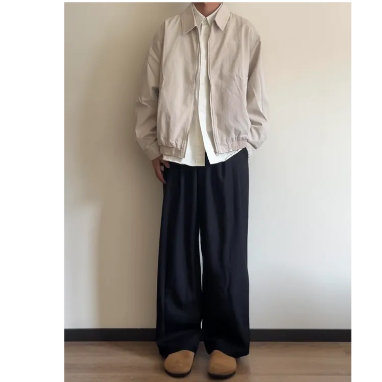 男生秋冬穿搭个性 cleanfit 小众高级感高知感外套牛仔裤套装84
