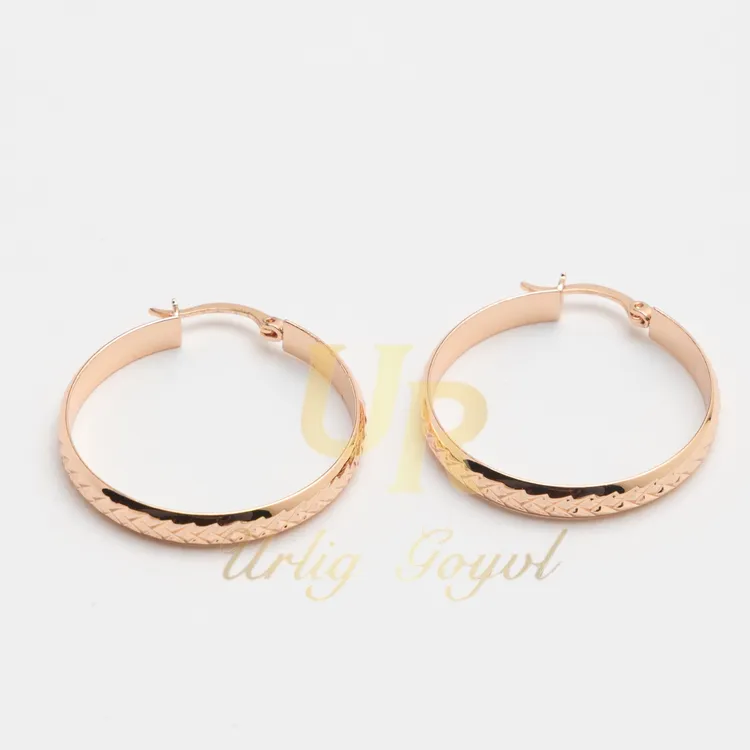 合金锆石耳饰 9-UR【顺丰包邮-无运费险】复古菱格大圈  φ3.2cm