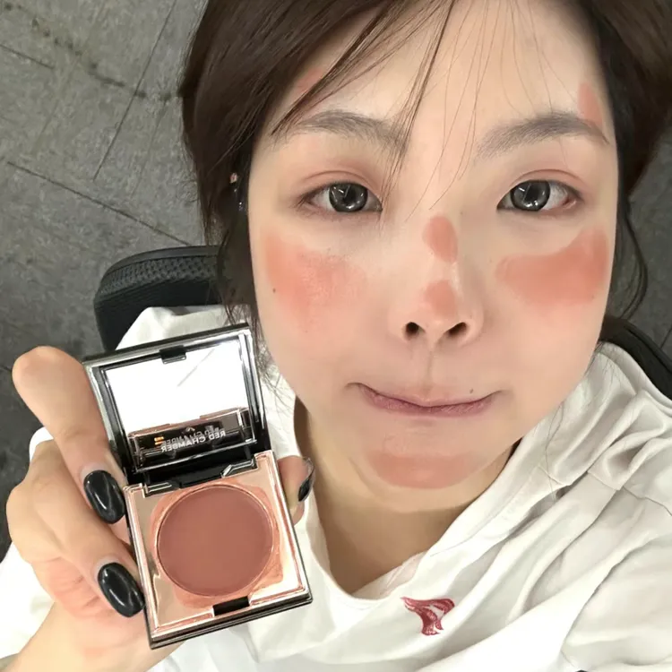 HERORANGE~甜心绵绵唇泥自然裸妆多用单色腮红膏显白平价网红款