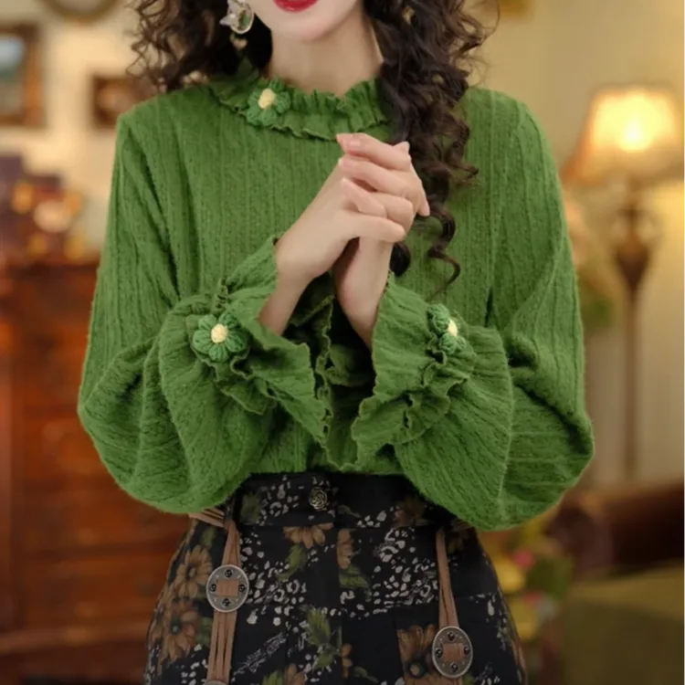 2025秋冬港味复古减龄小衫气质显瘦T恤时尚百搭打底长袖上衣