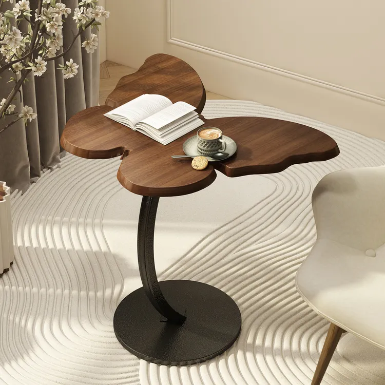 客厅家用茶几沙发边几欧式复古风下午茶小桌子创意蝴蝶茶几高级感