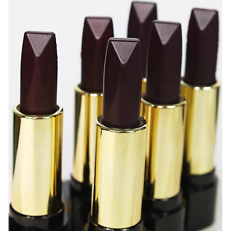 主义三色口红不掉色不沾杯sczue双面补水高级黑色唇膏红橙面膜