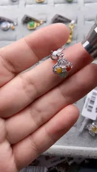 翡翠戒指银S925镶嵌22222---2