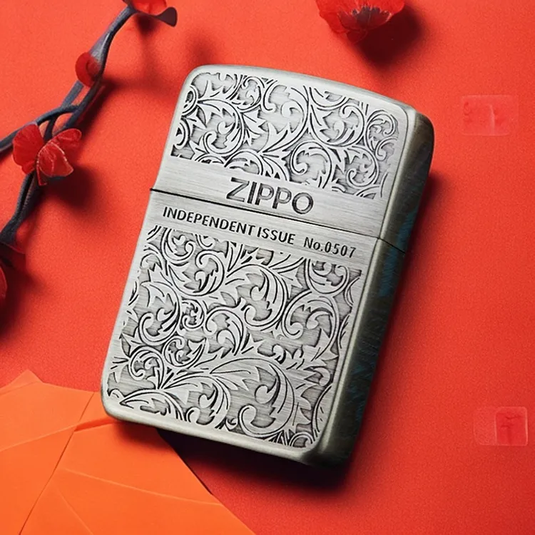 ZIPPO/之宝打火机官方正版1941复刻古银双面雕刻唐草商务DYH1X1