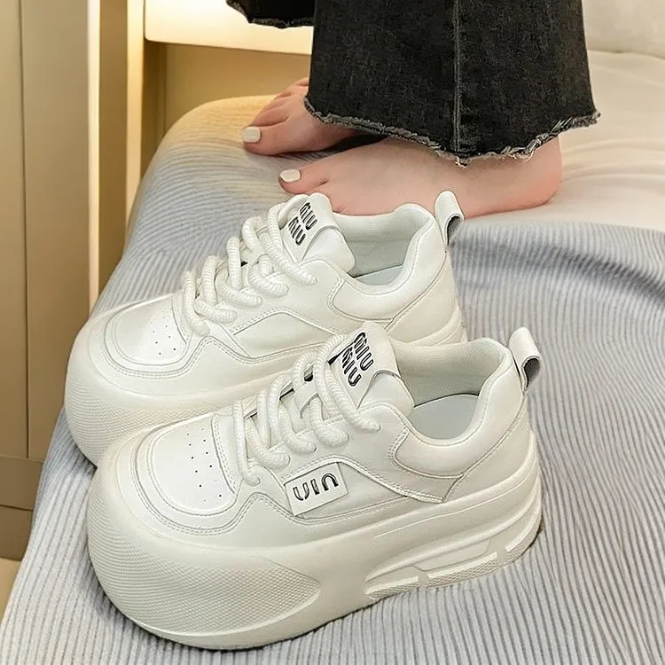 厚底小众休闲透气运动鞋女子（跟高8CM，现货正码顺丰包邮运费险保）