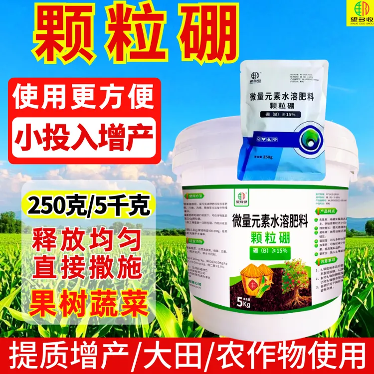 颗粒硼增产肥投入少追肥底肥送肥料 提坐果长效补硼促花果硼肥