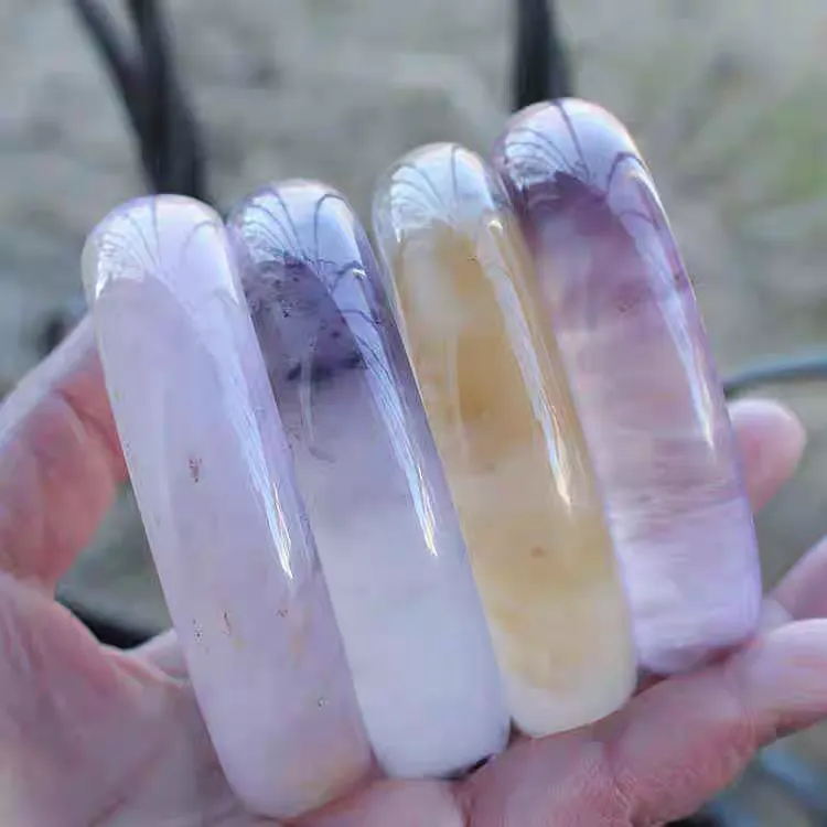 金丝玉紫罗兰女士平安镯多样发货