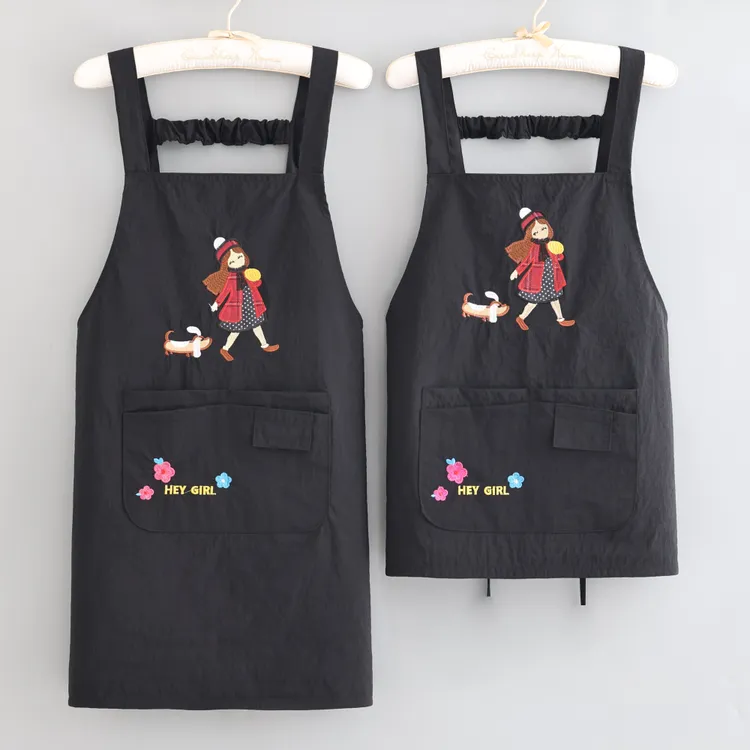 围腰防泼水耐穿围裙防油耐污罩衣看家用厨房做饭工作服可定制logo