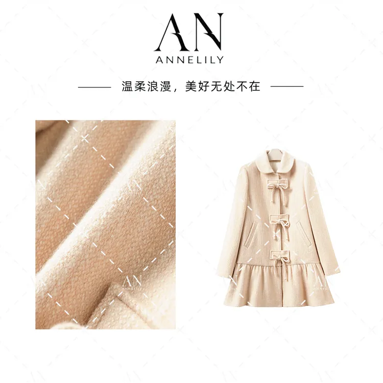 ANNELILY安琪琪【时雾】冬季新款休闲百搭羽绒外套AW2510089