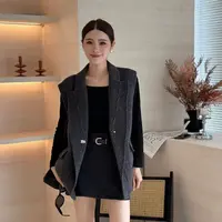 NAJIE/奈街【拂雾见明】2025新款毛呢斜纹单粒扣秋冬韩系马甲