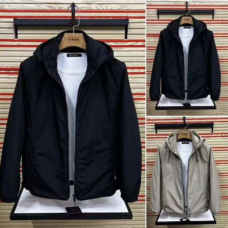 新款高端男士休闲活帽款加棉外套男