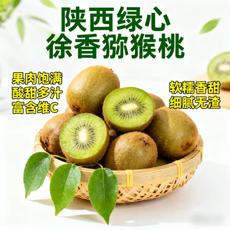 陕西特产 徐香绿心猕猴桃大果12/24枚维生素c水果 新鲜徐香猕猴桃