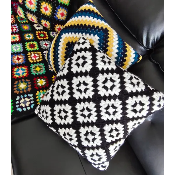 【祖母方格抱枕】钩针教程