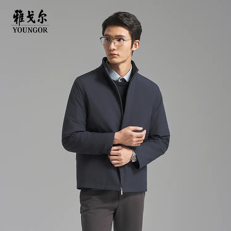 【可拆90鹅绒内胆】雅戈尔男装秋冬季短款立领夹克羽绒服外套419871