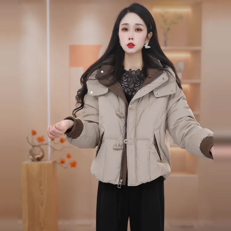 2025年冬季新款气质时尚洋气加厚保暖白鸭绒羽绒服气质大方优雅