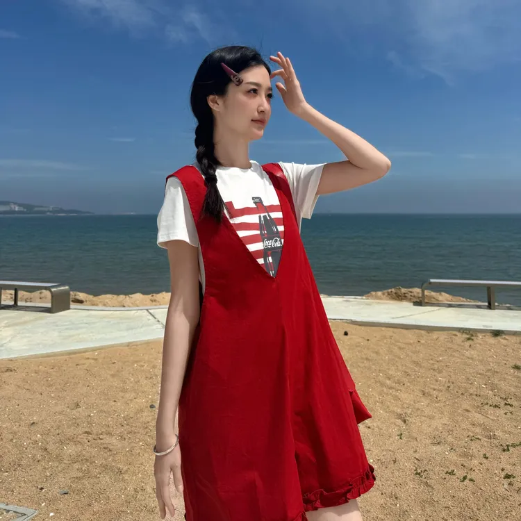 【TINGXUAN]正肩夏日松弛感可乐T恤X-0076（F）