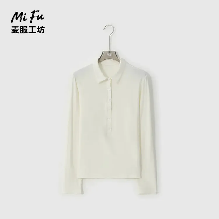 MiFu【baby柔POLO】阿拉善山羊绒巨软糯叽叽时尚百搭打底上衣