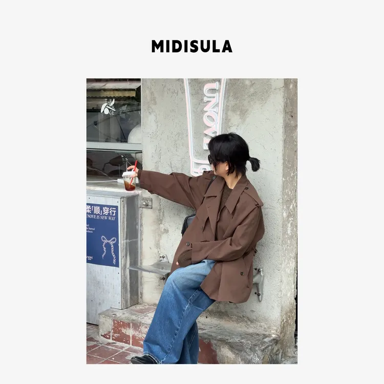 MDSL·新款经典英伦风时尚百搭风衣外套01577