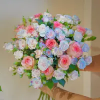 【艾莎10支+碎冰蓝折射10支】鲜切花玫瑰花云南基地直发两单送草