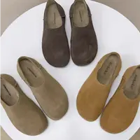 一脚蹬薄款极简风皮鞋女鞋百搭鞋子舒适单鞋C03