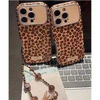 诚星泽大视窗豹纹适用苹果17PRO手机壳iPhone16/15新款14全包13女