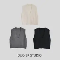【朵儿studio】“长岛衫”搭配刚需！韩范调调！针织马甲 D032