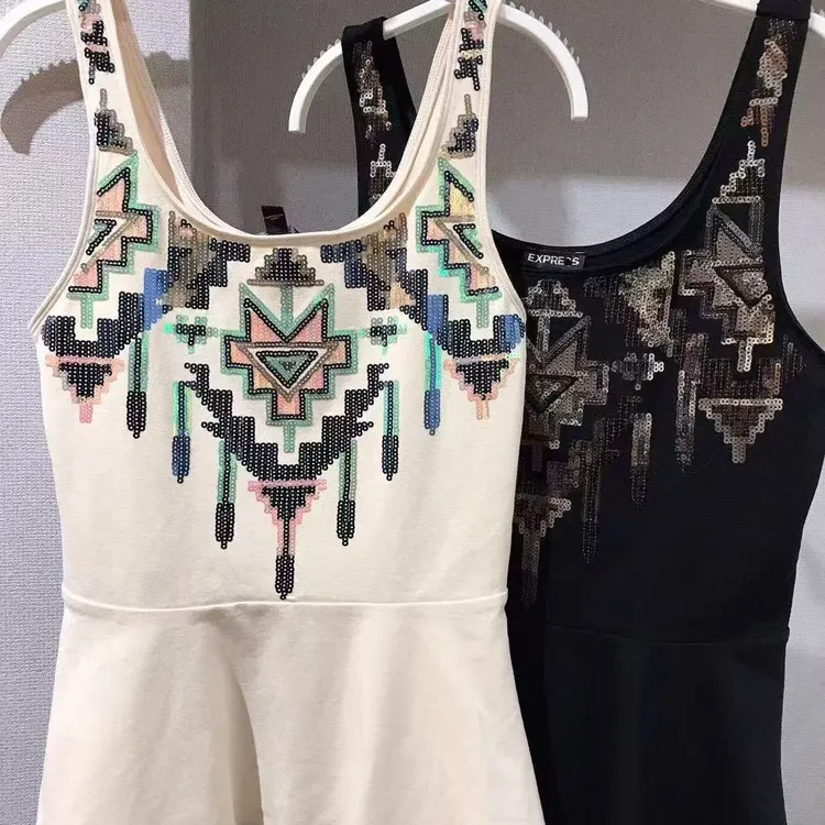 【欧货橱柜】时尚潮流简约性感欧式半亮片吊带背心女