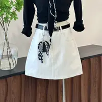 【简约旋律】百搭显瘦半裙-9861(今天拍配挂饰腰带)