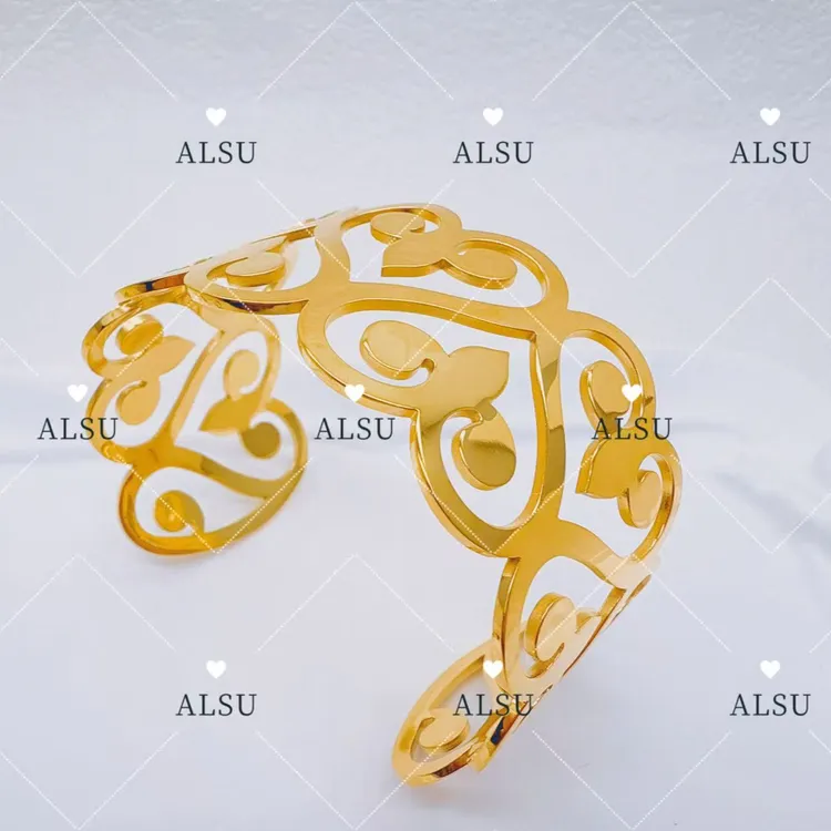 合金手镯 ALSU原创经典民族风重工宽手镯百搭时尚气质复古