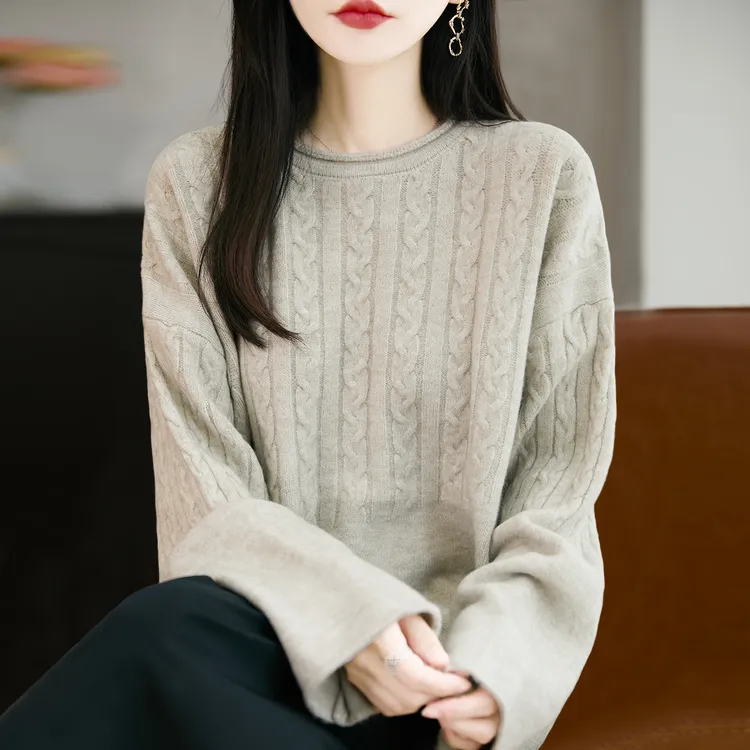 胖mm春秋大码女士慵懒毛衣遮肚子巨显瘦上衣内搭可外穿针织打底衫