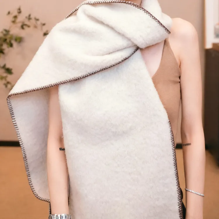 CHENSMCHEN 包边毛呢时尚百搭保暖长围巾CSS10599NL