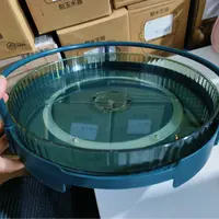 旋转轻奢化妆品收纳盒桌面透明盒子梳妆台护肤品圆形洗漱